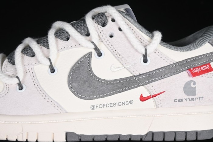 Nike SB Dunk Low Carhartt x Supreme Collaboration Anniversary Edition Customized Low-Top Casual Skate Shoes - YX5066-239