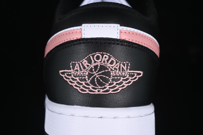 Nike Air Jordan 1 Low AJ1 Casual Sneakers in Black White Pink - 553558-165