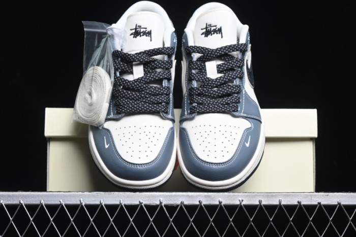Nike Air Jordan 1 Low Stussy Collaboration Retro Basketball Shoes - XX3318-505