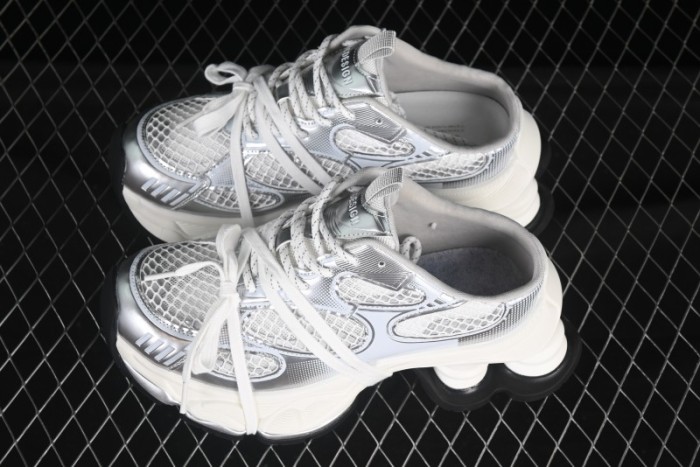 GG-CC Star-Design Lace-Up Hollow-Out Platform Sneakers with 5cm Height Boost - G25U9789