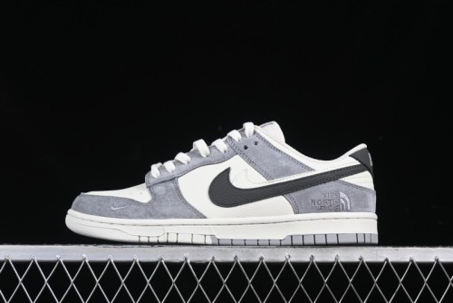 Nike SB Dunk Low The North Face Collaboration Beige Grey Double Swoosh Anniversary Custom Low-Top Casual Skate Shoes - DJ2024-067