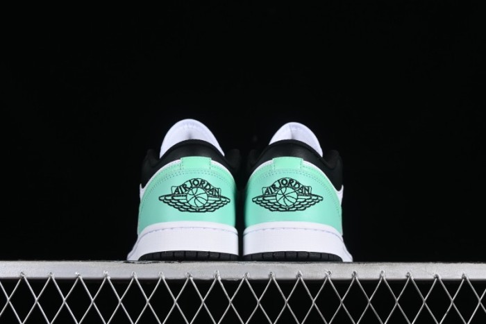 Nike Air Jordan 1 Low Retro Basketball Shoes in Mint Green and Black - 553558-131 1