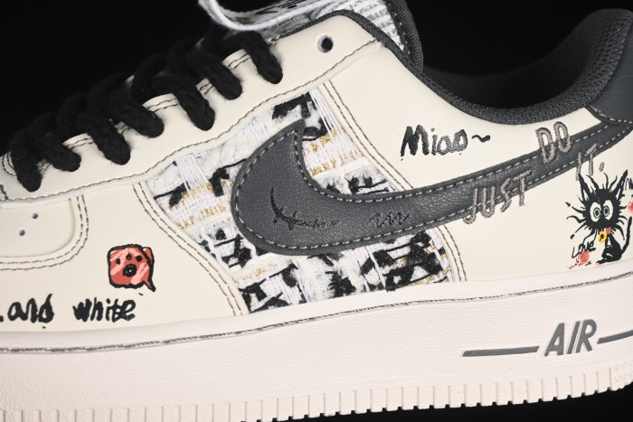 Nike Air Force 1'07 Low Little Black Cat Casual Sneakers - FJ7740-710