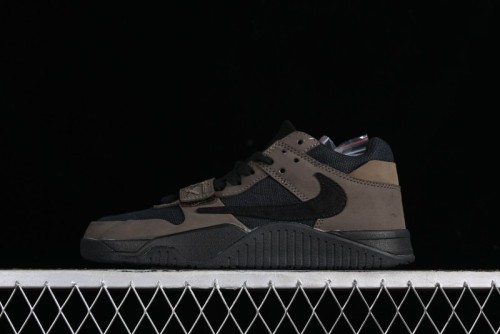 Nike Travis Scott x Jordan Cut The Check AJ1 Basketball Shoes with Velcro Design - FZ8117-200 1