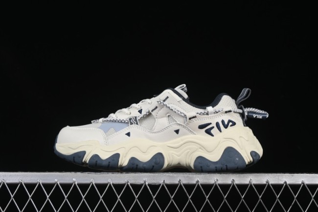 Fila Fusion Retro Mars Running Shoes with Lace-Up Design and Cushioned Sole - F12W432101FSH