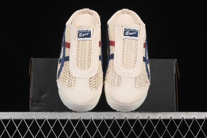 Onitsuka Tiger Mexico 66 Sabot Slip-On Sneakers with Breathable Mesh Upper - 1183C123-100