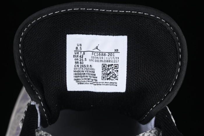 Nike Air Jordan 1 Low AJ1 Stussy Snake Year Limited Edition Purple Snake Grain High-End Custom Retro Basketball Shoes - FC1688-201