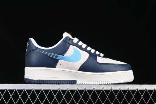 Nike Air Force 1 '07 Low Stussy Collaboration Green Embroidered Swoosh Custom Casual Sneakers - DM6688-021