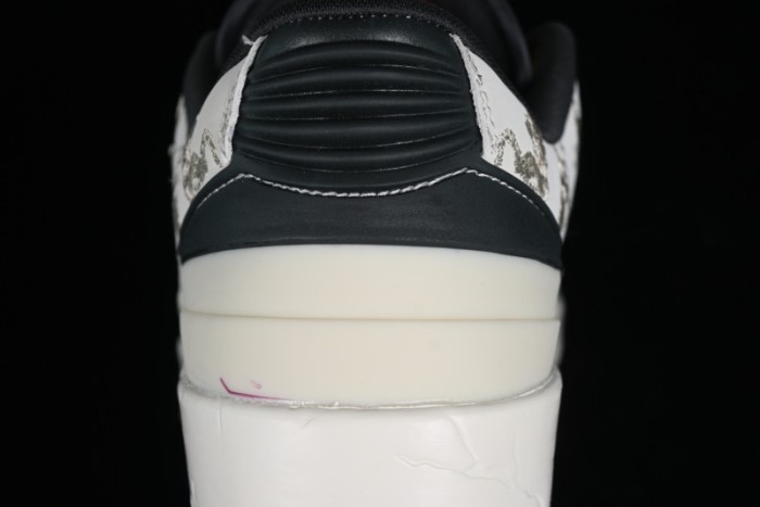 Nike Air Jordan 2 Retro AJ2 Low Top Basketball Shoes with Phoenix Embroidery Dragon Year Limited Edition - FJ5736-100 1