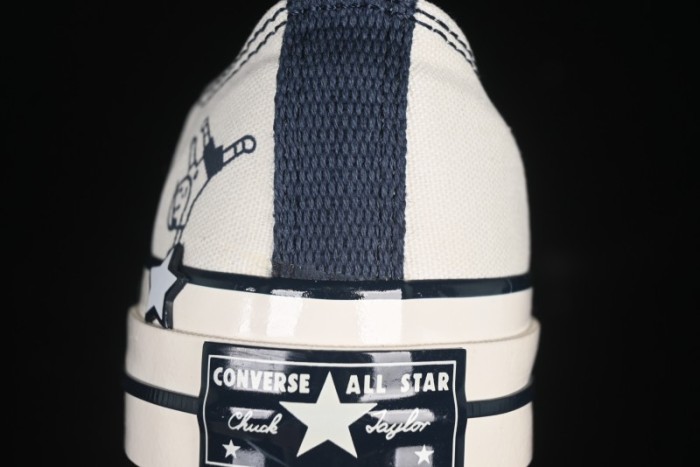 Converse Noritake x Chuck Taylor All Star 1970s Low Top Canvas Sneakers with Hand-Drawn Elements - A15788C