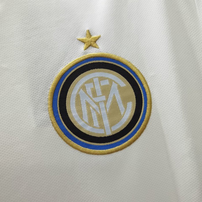 Retro 10/11 Inter Milan Away White Jersey With Full Patches
