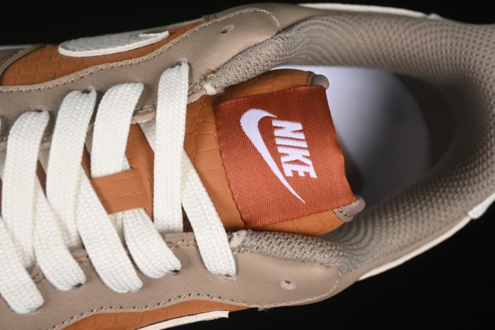 Nike Air Force 1 '07 Low TS Collaboration Grey Brown with Mini Swoosh Casual Sneakers - LW9279-006