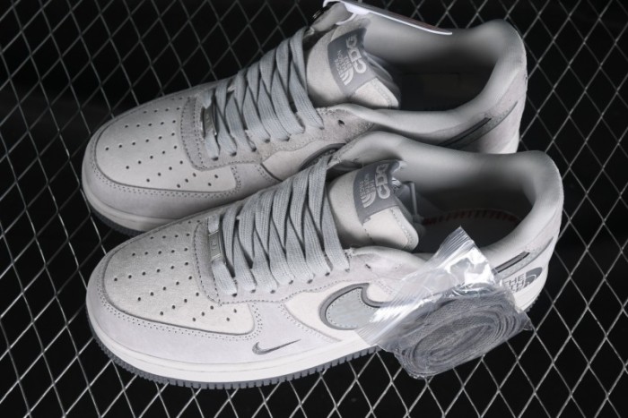 Nike Air Force 1 '07 Low The North Face CDG Collaboration - Light Grey Pigskin Low-Top Casual Sneakers - HD1968-016 1
