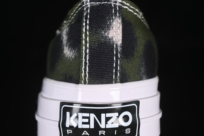 Kenzo Chuck Taylor Ox Hana Leopard Cypress Low Top Casual Sneakers - A16291C