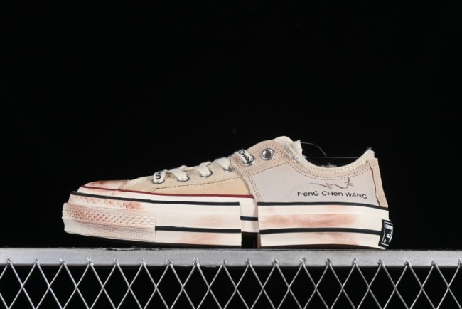 Feng Chen Wang Converse Chuck 70 Low 2-in-1 Deconstructed Canvas Sneakers - A07718C 1