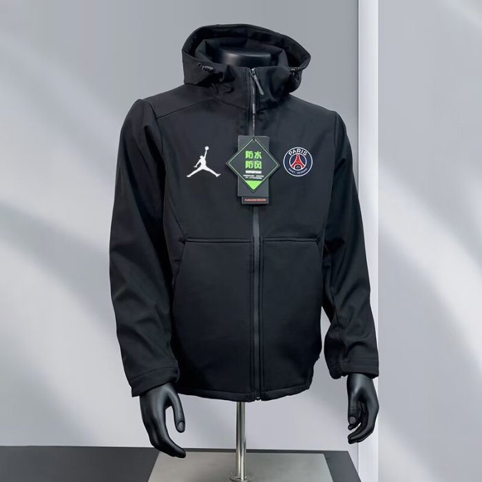 25/26 PSG White/Navy/Black/Olive Green Jordan Hooded Jacket