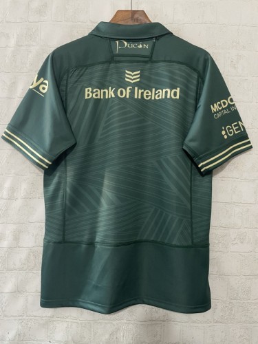 25/26 Connacht Green with Gold Geometric Pattern Home Jersey