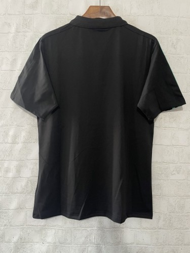 2025 F1 Mercedes-AMG Petronas Formula One Team Black with Turquoise Three Stripes Polo Shirt