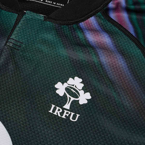 2025 Ireland Rugby Dark Green with Aurora Borealis Gradient Pattern Jersey