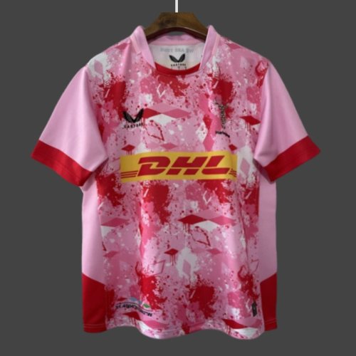 25/26 Harlequins Pink with Flamingo Splatter Pattern Jersey