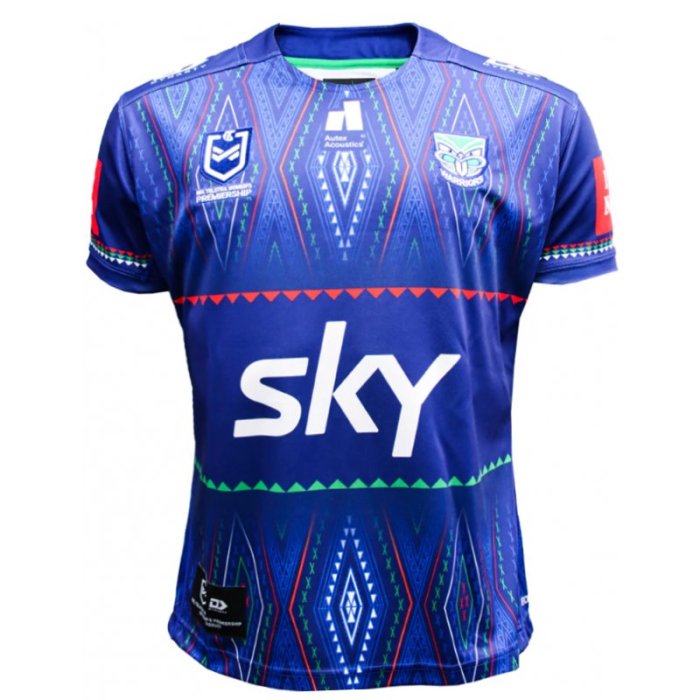 25/26 New Zealand Warriors Blue with Indigenous Māori Pattern Jersey