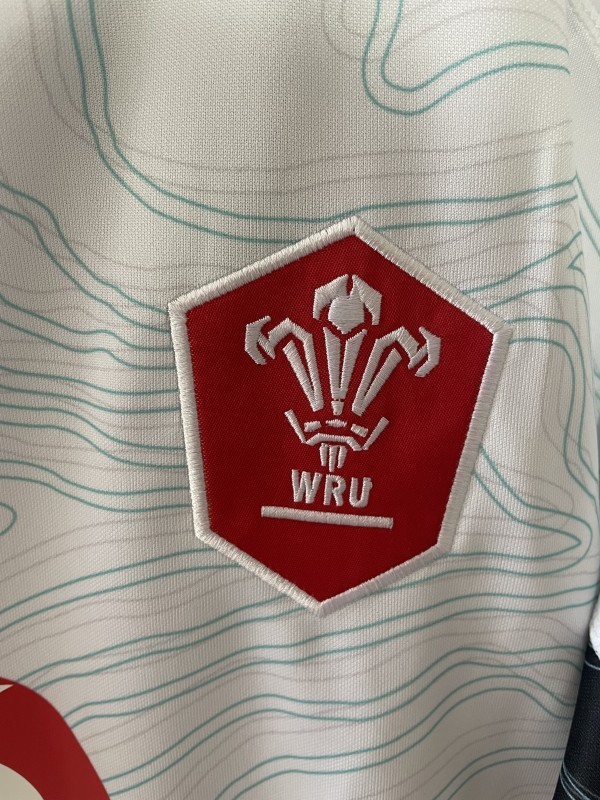 2026 Wales away White with Topographic Pattern Jersey
