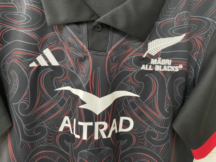 2026 Māori All Blacks Black with Māori Tiki Carving Jersey