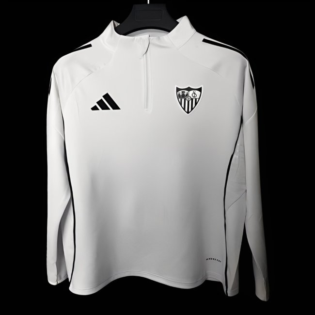 25/26 Sevilla White Half Zipper Jacket