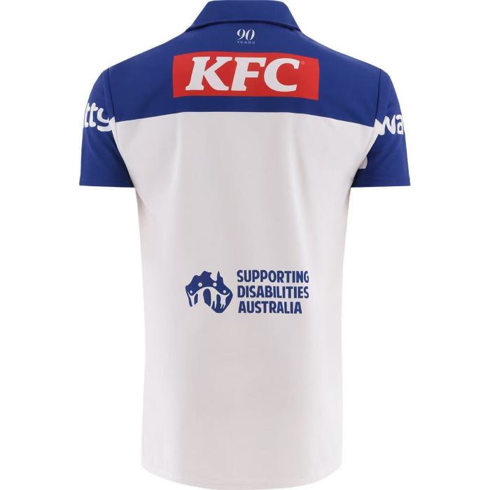 25/26 Canterbury-Bankstown Bulldogs White with Blue V-Pattern Jersey