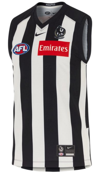 25/26 Collingwood Magpies Black and White Striped Jersey