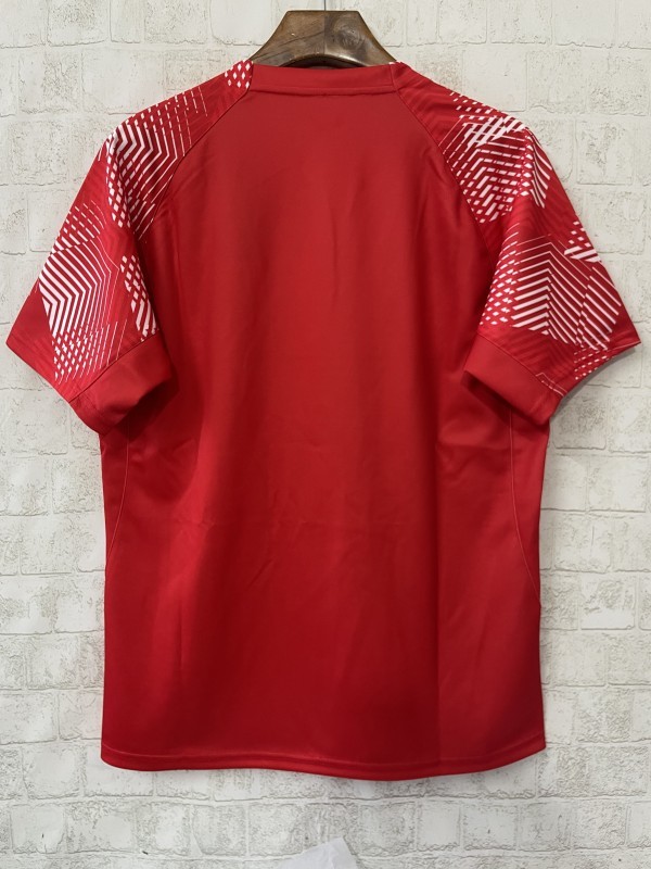 2026 England Red with Geometric Stripe Pattern Jersey