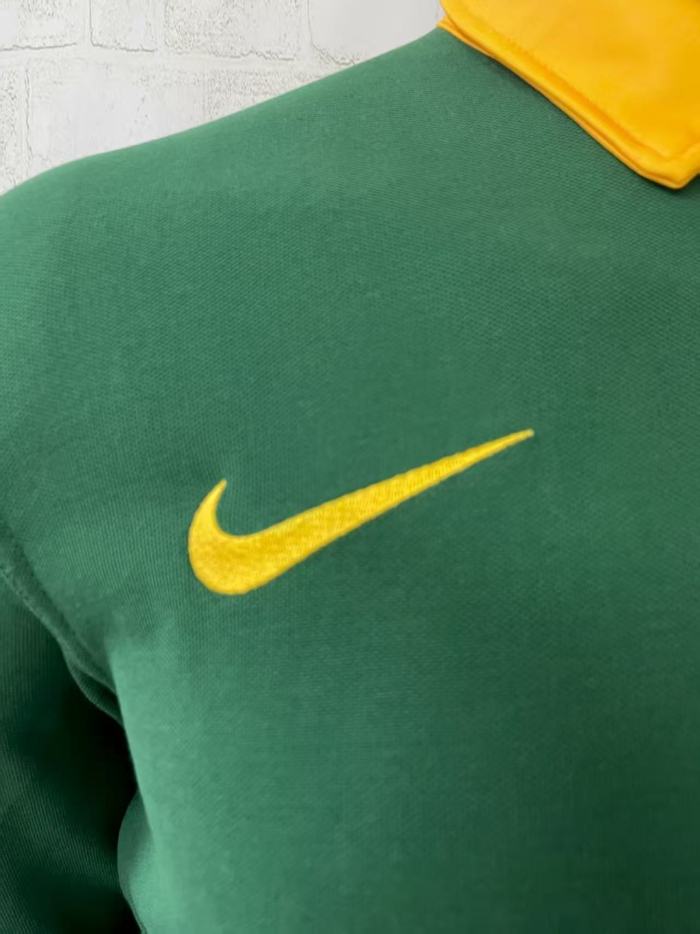 2026 South Africa Green Long Sleeve Polo Rugby Jersey
