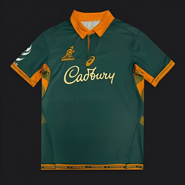 2026 Australia Wallabies Green with Indigenous Art Design Jersey
