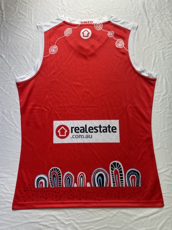 25/26 Sydney Swans White with Red Aboriginal Art Jersey
