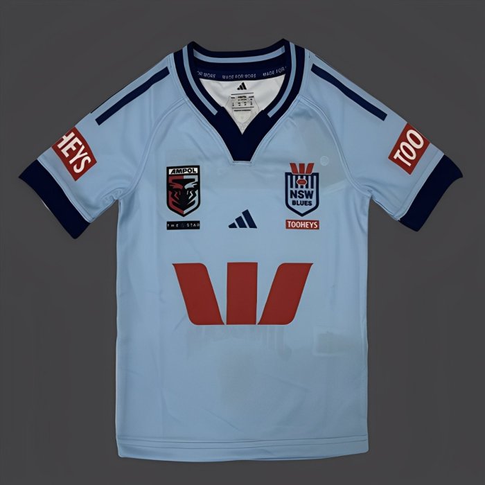 2026 Kids  NSW Blues Sky Blue with Navy Trim Jersey