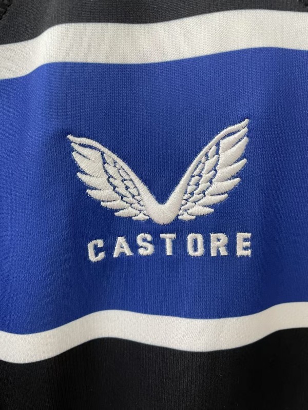 25/26 Bath Rugby Blue with Black and White Hooped Jersey