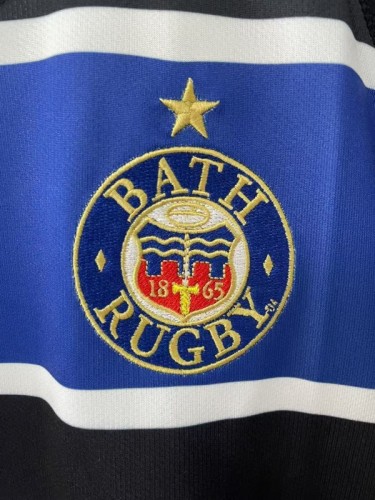 25/26 Bath Rugby Blue with Black and White Hooped Jersey