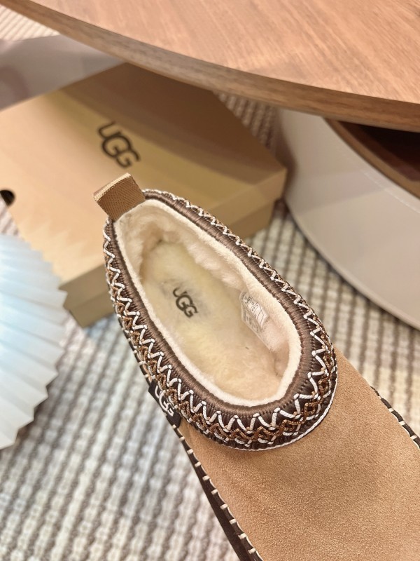 UGG Ethnic Tazz Series Thickened Height-Increasing Slip-On Fur Shoes - MJ00220