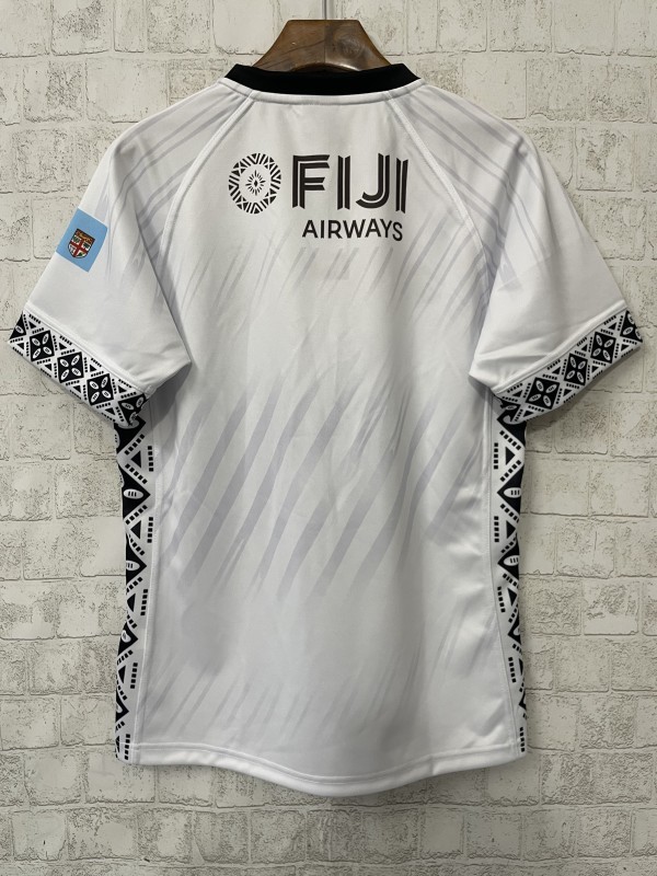 2026 Fiji Flying Fijians White with Indigenous Patterns Jersey