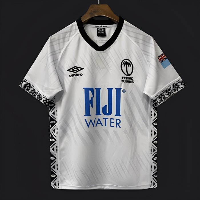 2026 Fiji Flying Fijians White with Indigenous Patterns Jersey