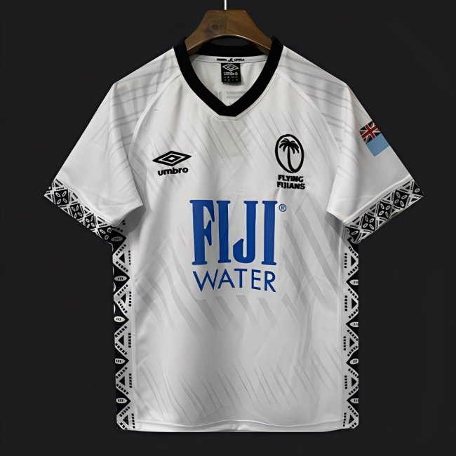 2026 Fiji Flying Fijians White with Indigenous Patterns Jersey