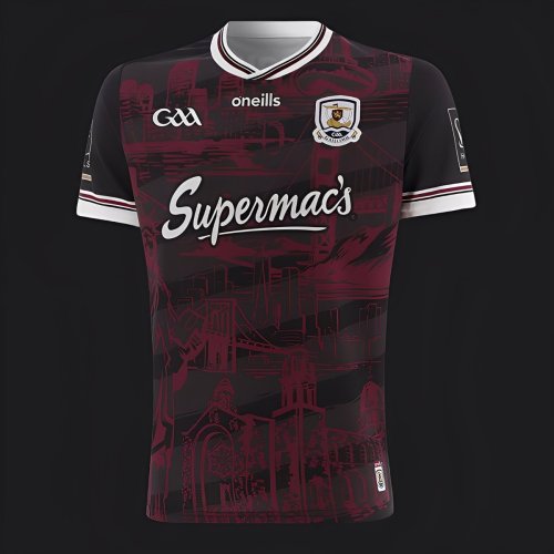 25/26 Galway GAA Maroon with Cityscape Pattern Jersey