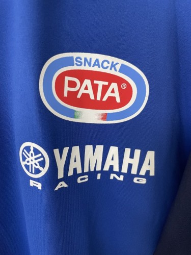 2025 F1 Yamaha Racing Team Blue and Navy Polo Jersey with Multiple Sponsors