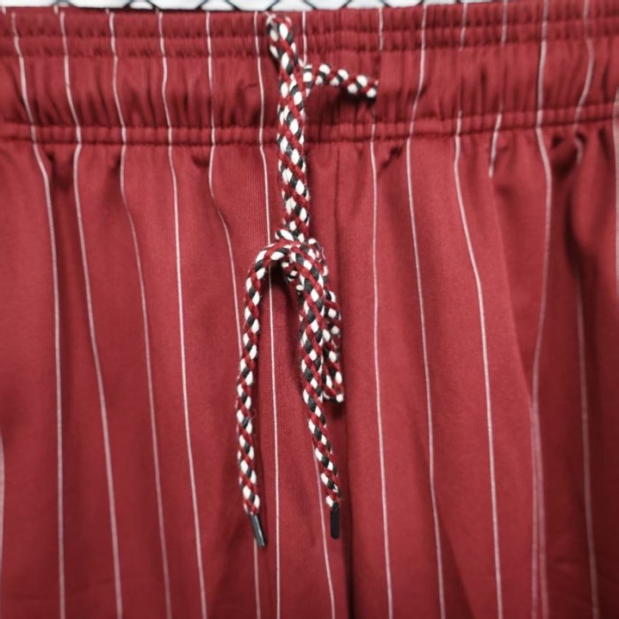 Player Version 25/26 Ajax Burgundy Red with White Side Stripes and Pinstripes Shorts