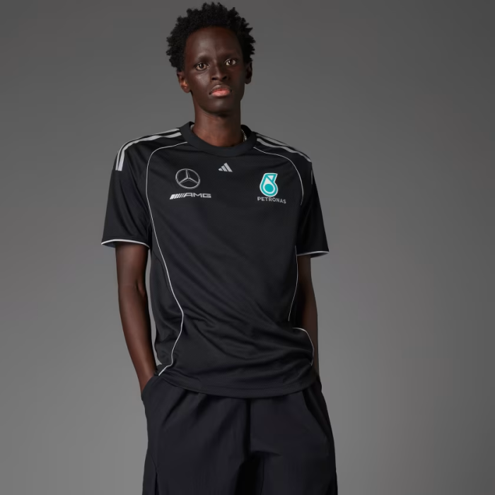 25/26  F1  Mercedes-AMG Petronas Black with White Stripes Training Jersey