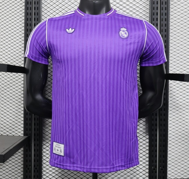 Player Version 25/26 Real Madrid Purple Adidas Original Casual Jersey
