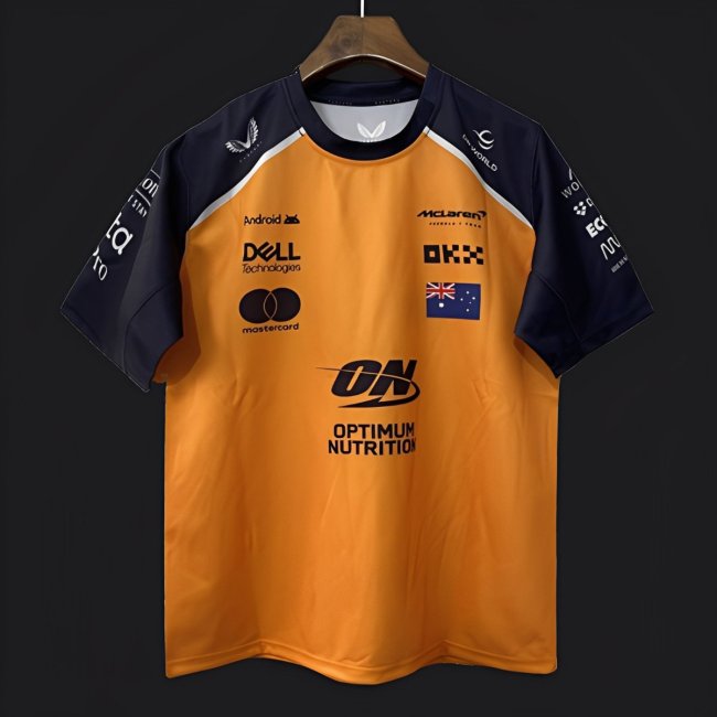 2026 F1 McLaren Racing Papaya Orange with Black Raglan Sleeves Jersey