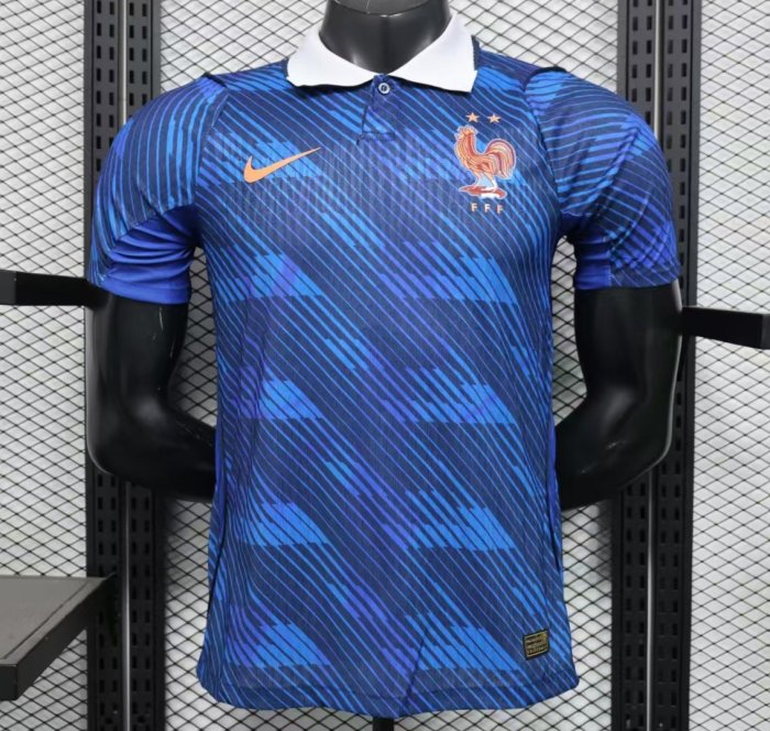 Player Version 2025 France Home Navy Blue Jersey