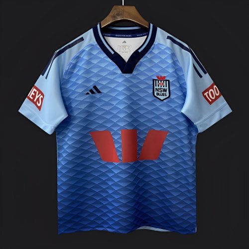 2026 NSW Blues Sky Blue to Navy Blue Gradient with Diamond Pattern Jersey