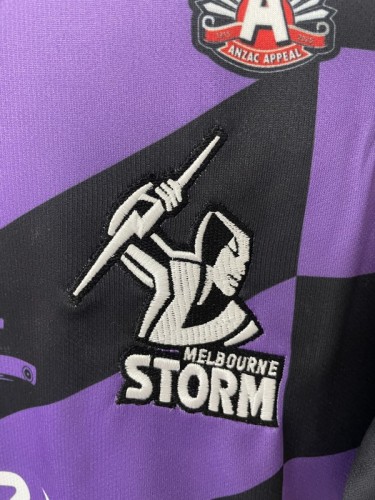 25/26 Melbourne Storm Purple with Black Checkered Chevrons Jersey